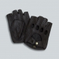Mobile Preview: Halbfingerhandschuh aus Hirschleder, schwarz