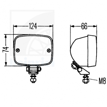 Preview: Rückfahrscheinwerfer, verchromt