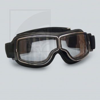 Brille für Brillenträger mit schwarzem Leder