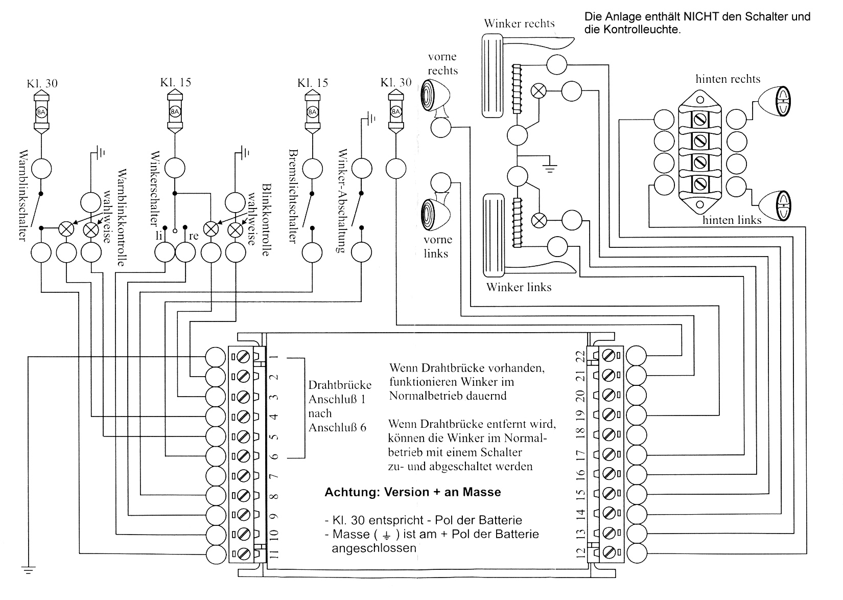 Blinkerschalter Mit Kontrollleuchte Schaltplan - Wiring Diagram
