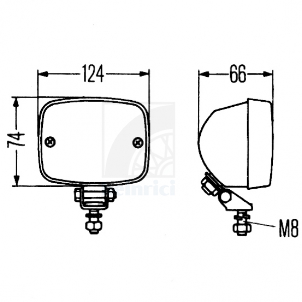 Rückfahrscheinwerfer, verchromt