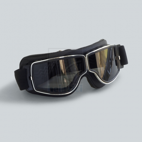Brille für Brillenträger mit schwarzem Leder