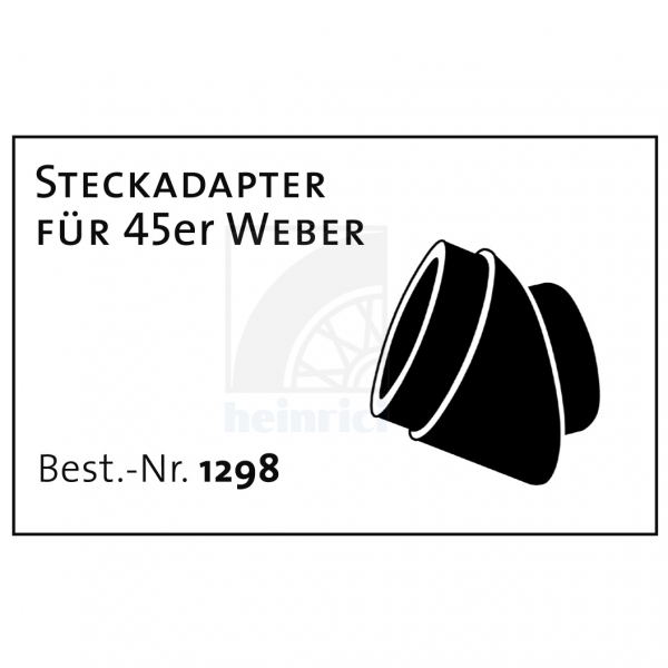 Steckadapter für 45er Weber für Synchrometer BK