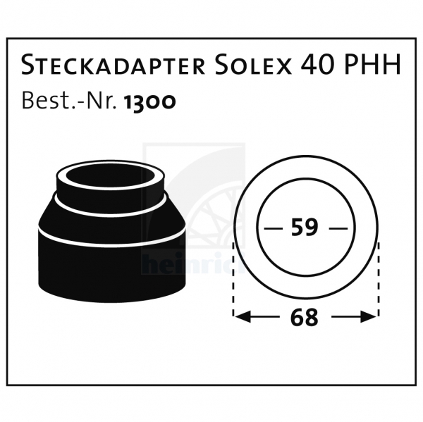 Steckadapter für Solex 40 PHH, für Synchrometer BK