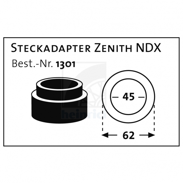 Steckadapter für Zenith NDX, für Synchrometer BK